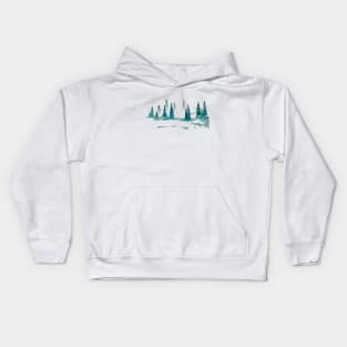 Winter pines Kids Hoodie